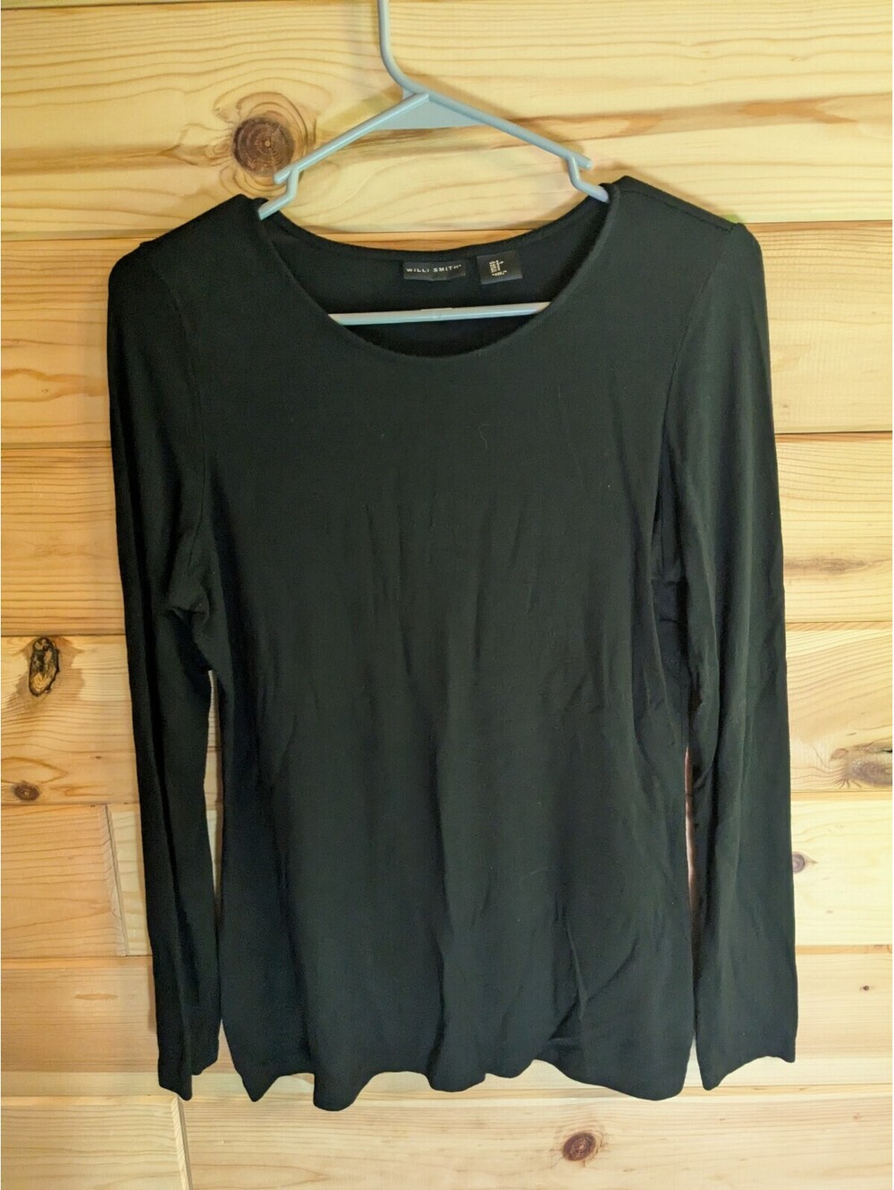 Willi Smith Women’s S Black Solid Long Sleeve Pullover Shirt